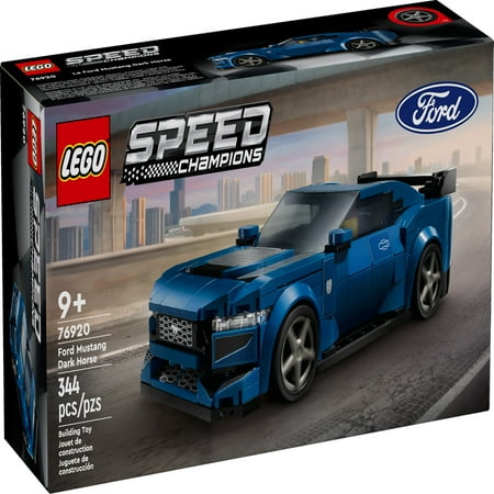 LEGO Speed Champions Ford Mustang Dark Horse Sports Car Toy, Buildable Ford Mustang Toy for Kids, Blue Toy Car Model Building Set, Back to School Gift Idea for Students Ages 9 and Up, 76920