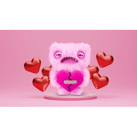 Fuggler Love Fugg 9 inch (Wide Eyed Weirdo), Funny Ugly Monster Soft Plush Toy by ZURU