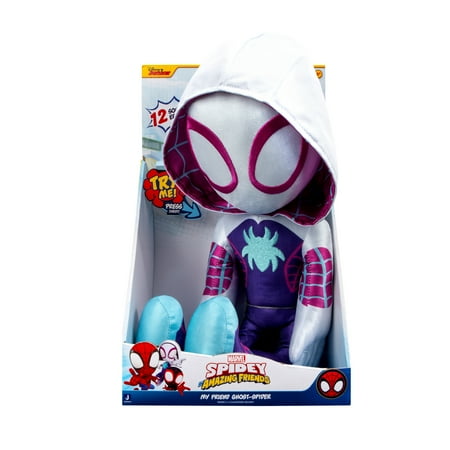 Marvel?s Spidey and His Amazing Friends - My Friend Ghost-Spider 16? Plush with Sounds - Superhero Toys for Kids 3 and Up