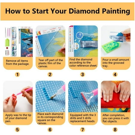 TISHIRON Diamond Art Painting Kits,12x16 inch 5D DIY Christian Cross Diamond Art Crafts Kit for Adults and Kids Beginners