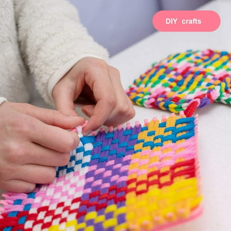 Rirool Weaving Loom Kit for Kids and Adults - 90 Pieces Potholder Loops Crafts in 6 Colors - Educational DIY Knitting Kit for Beginners