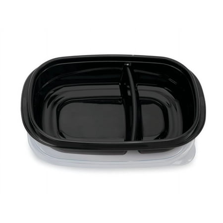 Rubbermaid TakeAlongs, 3.7 Cups, Meal Prep Food Storage Container with Built-In Divider (Includes 10 Containers + 10 Lids)