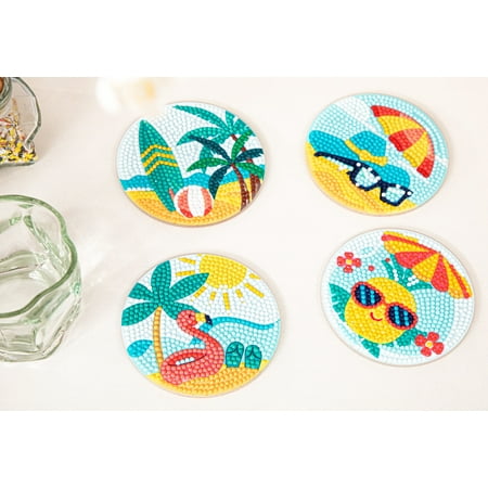 DIAMOND DOTZ? Tropical Coasters Diamond Painting Kit
