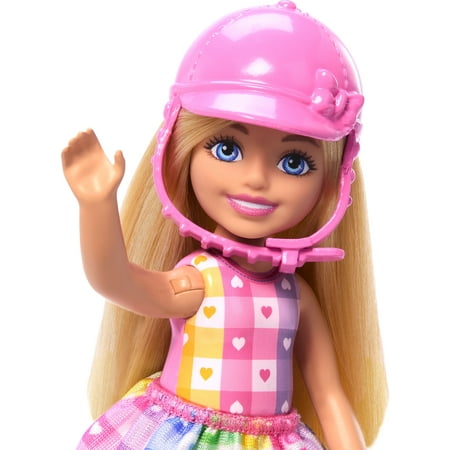 Barbie Chelsea Doll & Horse Toy Set, Includes Helmet Accessory, Multicolor, 5.91 in