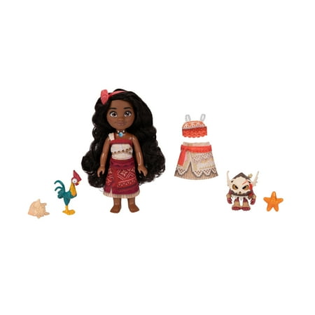 Disney's Moana 2 Adventure Petite Set 6 inch Tall Moana Doll with 2 Outfits and Accessories