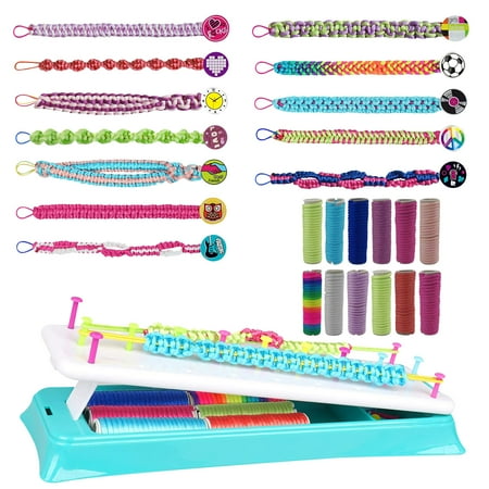 Rirool Girls DIY Friendship Bracelet Making Kit - Creative Craft Toys for Teens, 12 Fashion Bracelets, Ideal Gift for Ages 6-12