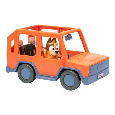 Bluey Heeler Family Road Trip 4WD Car Play Vehicle, Includes Chilli Fits 4 Bluey Figures , Ages 3+