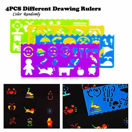 Scratch Paper Art for Kids, 50 Sheets Rainbow Scratch Paper Arts and Crafts for Kids Black Scratch Paper Art Notes Paper Boards with 5 Wooden Stylus and 4 Drawing Rulers and 1 Pencil Sharpener
