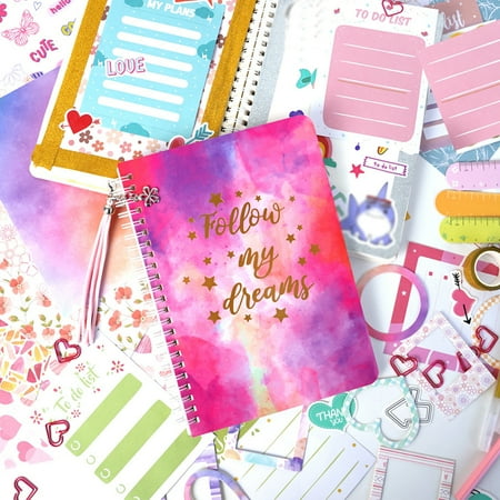 Sytle-Carry DIY Journal Kit for Girls, Journaling Arts Craft Kit, Scrapbook & Diary Supplies Set, Gifts for Girls Age of 8 9 10 11 12 13 Years Old and Up