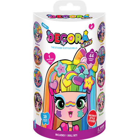 Decora Fashion Girlz 5" Tall Collectible Dolls: Unbox & Decorate Your Mystery Pack, Children Ages 4+