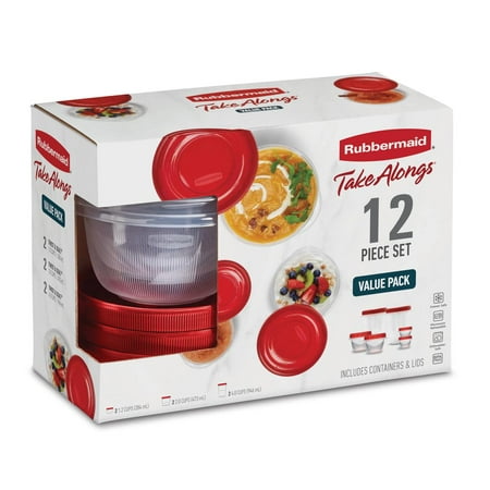 Value Pack TakeAlong 12 Piece Food Storage Set - Red