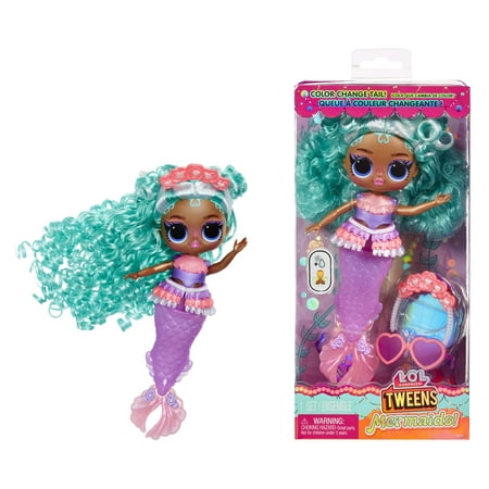 LOL Surprise Tweens Mermaid Serena Finn Fashion Doll with Color Changing Tail, Movable Fin, Beautiful Accessories, Kids Toy Gift Ages 4+