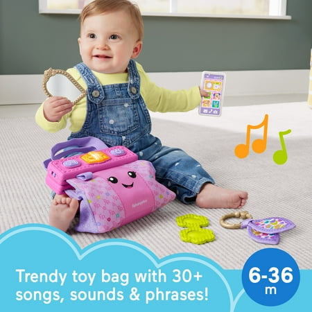 Fisher-Price Laugh & Learn Going Places Learning Toy Purse & Accessories, Ages 6+ Months, Plastic