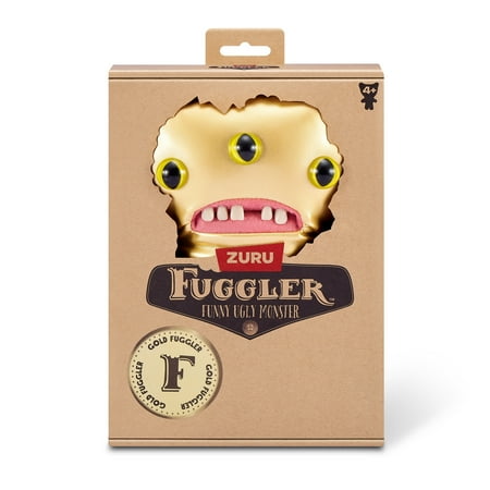 Fuggler Gold Fuggs 9 inch (Reeko), Funny Ugly Monster Soft Plush Collectible Toy by ZURU