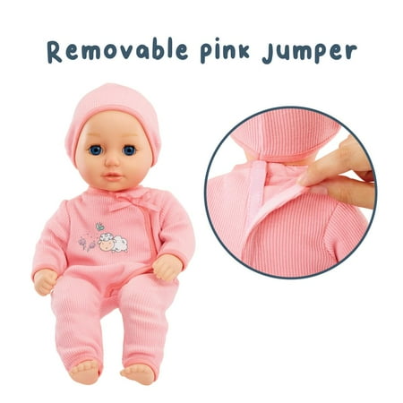 Baby Born My First Baby Doll Annabell w/ Blue Eyes, Realistic Soft-Bodied, Kids Ages 1+ Eyes Open & Close, Bottle