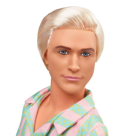 Barbie? The Movie Ken? Doll Wearing Pastel Striped Beach Matching Set