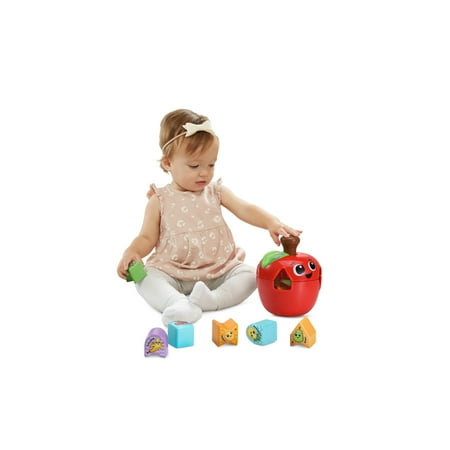 LeapFrog Spin & Change Apple Shape Sorter with Accessories, Baby and Toddler Toys