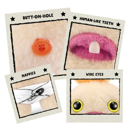 Fuggler Baby Fugg 3.5 inch (Mr Needles), Funny Ugly Monster Soft Plush Collectible Toy by ZURU