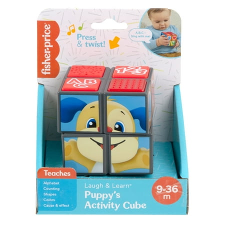 Fisher-Price Laugh & Learn Puppy?s Activity Cube Electronic Learning Toy for Baby & Toddler