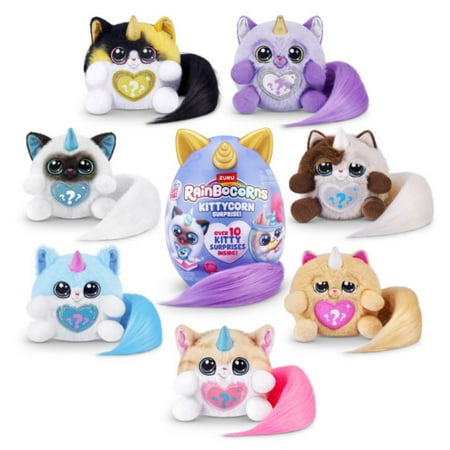 Kittycorn Surprise Series 3 by ZURU, Plush Toy, Collectible Plush Stuffed Animal, Slime, Surprise Eggs for Girls