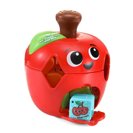 LeapFrog Spin & Change Apple Shape Sorter with Accessories, Baby and Toddler Toys