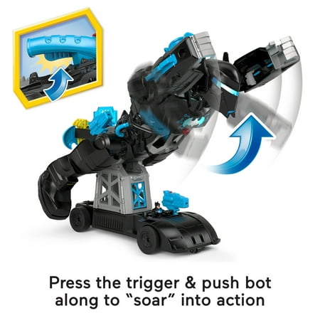 Imaginext DC Super Friends Bat-Tech Batbot Batman Playset with Lights & Sounds, 11 Pieces
