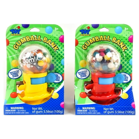 Toymendous Classic Gumball Bank with Gumballs, Novelty & Gag Toys for Children ages 3+