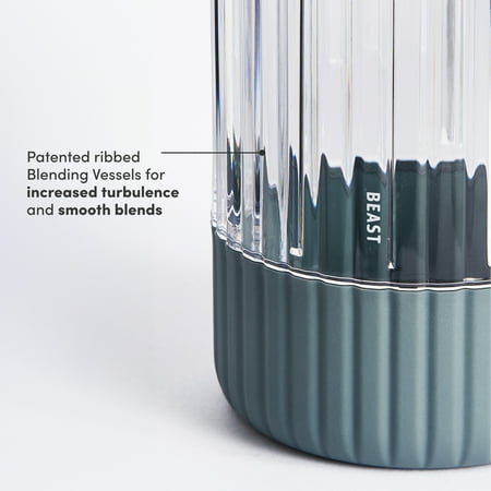 The Beast Mini? Blender Plus | Personal Countertop Blending for Smoothies, Shakes, Food Prep & Frozen Fruits & Veggies | Extra Portable Vessels, Straw Cap & Straws Included | 600W Motor (Mist)