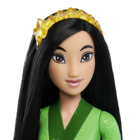 Disney Princess Mulan 11 inch Fashion Doll with Black Hair, Brown Eyes & Hair Accessory, Sparkling Look