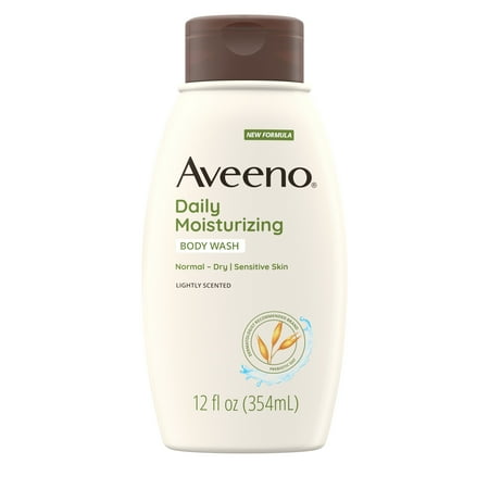 Aveeno Daily Moisturizing Body Wash, Prebiotic Oat, Dry Skin, 12 fl oz