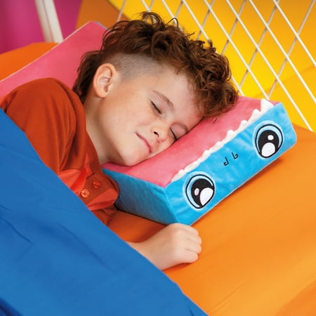 Pillow Cube Kid Cubes Shark Toddler Pillow, 2-in-1 Fun Toy & Plush Pillow for Kids Ages 3+, Blue