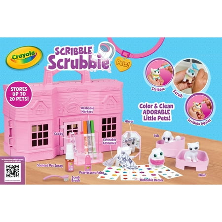 Crayola Scribble Scrubbie Pets Super Salon, Creative Toys for Kids, Coloring Gifts for Girls & Boys, Arts and Crafts, Ages 3+