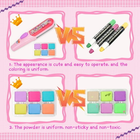 SUNNYPIG Gifts for 5 6 7 8 9 Year Old Girls Boys,Crafts Art Toy Set for 6 7 8 9 10 Year Old Kids Girls Hair Chalk Make up Toy for Girls Decorations Party Birthday Gifts