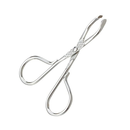 Revlon Slanted Tip Scissor Handle Tweezer for Eyebrows, Stainless Steel, Silver, 1 Pack