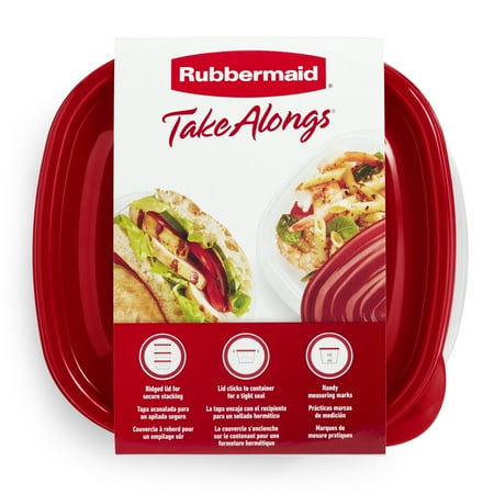 Rubbermaid TakeAlongs Food Storage Containers, 10 Piece Set, Red, 10