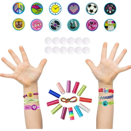 Rirool Girls DIY Friendship Bracelet Making Kit - Creative Craft Toys for Teens, 12 Fashion Bracelets, Ideal Gift for Ages 6-12
