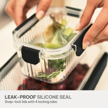 Thyme & Table 2 Pack of 7 Cup Food Storage Containers, Clear