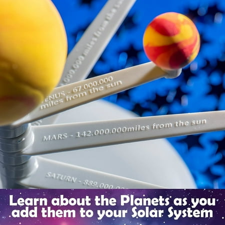 Original Stationery Mini Galaxy 3D Solar System Air Dry Clay Kit, 10 Bags of Air Dry Clay for Kids, 8 Fact Cards, Tools and More in this Kit to make a Spinning Solar System with Modeling Clay for Kids