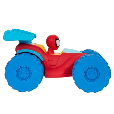 Spidey and His Amazing Friends, Rev up Web Climber Play Vehicle, Marvel, Red and Blue, Toddler Toy