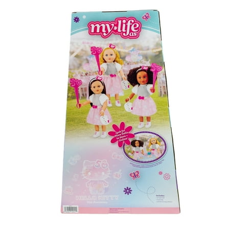 My Life As Poseable Hello Kitty 18" Doll, Blonde Hair, Blue Eyes, 50th Anniversary Edition