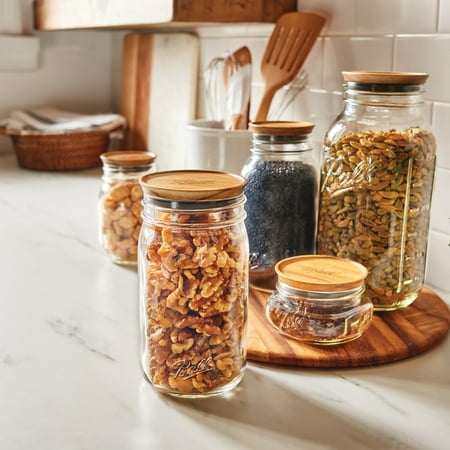 Ball Wooden Storage Lids, Wide Mouth, Ball Jar Lids, 3-PackOne Size,