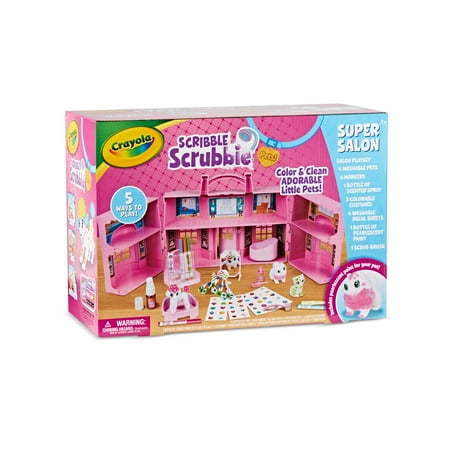 Crayola Scribble Scrubbie Pets Super Salon, Creative Toys for Kids, Coloring Gifts for Girls & Boys, Arts and Crafts, Ages 3+