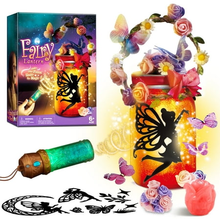 Joyfy Fairy Lantern Craft Kit, 2-in-1 Moon Lamps Arts and Crafts for Kids, Birthday Halloween Gifts for Girls Age 6 up