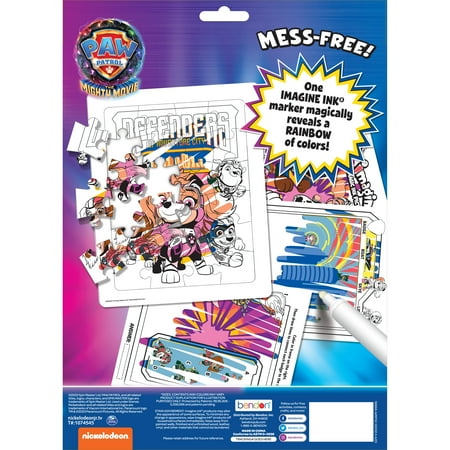 PAW Patrol Imagine Ink Puzzle Set, 1 Puzzle, 3 Pages, Art and Crafts Kit for Children