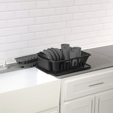 Sterilite 12 Piece Kitchen Set, Includes Sinkset, Bowls, Tumblers, Ice Cube Trays, Black