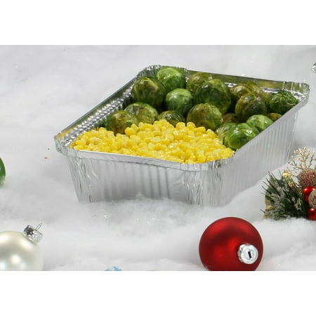 (3 pack) Mainstays Aluminum Foil Medium Takeout Pans with Folded Lids, 3 Count