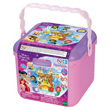 Aquabeads Disney Princess Creation Cube, Complete Arts & Crafts Bead Kit for Children - over 2,500 beads & Display Stand the create Belle, Ariel, Tiana, Rapunzel and more