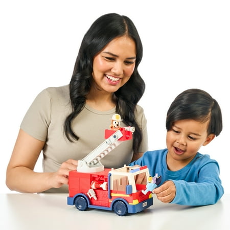 Bluey Fire Truck with Bluey Exclusive Firefighter Bingo and Bob Bilby, Ages 3+