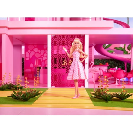 Barbie The Movie Collectible Doll, Margot Robbie as Barbie in Pink Gingham Dress, Toy for 3 Years and Up