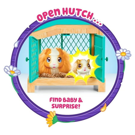 Little Live Pets, Mama Surprise, Soft, Interactive Mama Guinea Pig, 20+ Sounds & Reactions, Ages 4+, Green